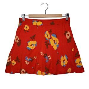 Toad & Co Seleena Skirt Skort S Floral Tencel Organic Cotton Colorful Outdoor